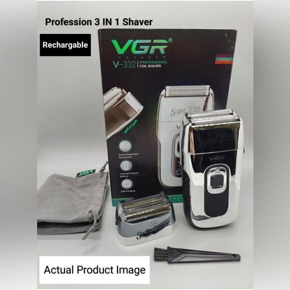 Men's Professional Rechargeable Electric Shaver Trimmer Razor Hair Beard Shaving - Picture 8 of 8